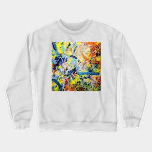 Explore - colorful abstract acrylic painting Crewneck Sweatshirt